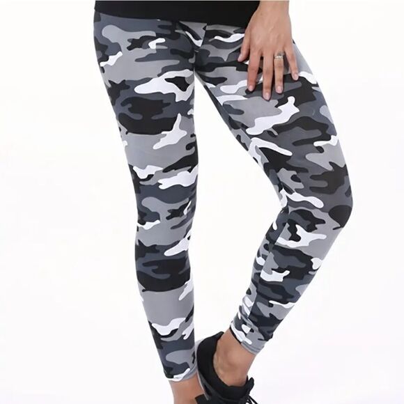 Women's Leggings Camouflage Tracksuit High Waist Casual Leggings - Picture 8 of 11